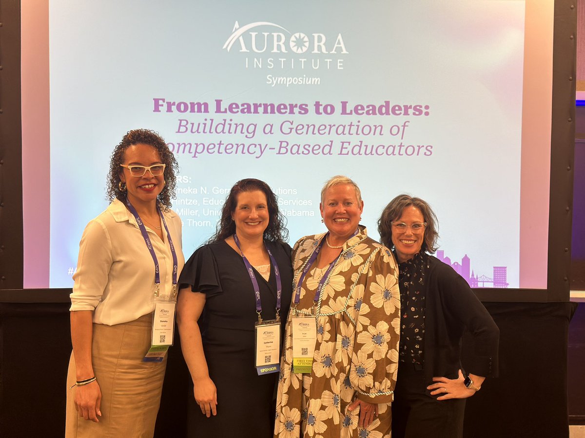 2Revolutions's tweet photo. Grateful for the chance to present and learn at the @Aurora_Inst Symposium! Energized by inspiring conversations and new connections—let’s keep pushing the boundaries of what’s possible in education! #Aurora24 #competencybasededucation #learnercenterededucation https://t.co/Fa64jW5TzO