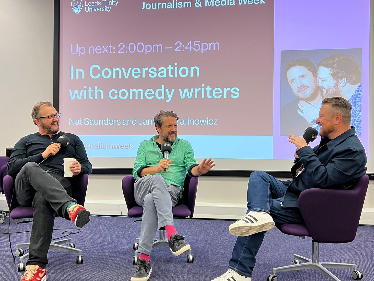 Journalism and Media Week (@journalismweek) on Twitter photo Next up…We dig deeper into comedy writing with Nat Saunders (<a href="/ratbanjos/">Nat Saunders</a>) and James Serafinowicz 🙌 Next up…We dig deeper into comedy writing with Nat Saunders (<a href="/ratbanjos/">Nat Saunders</a>) and James Serafinowicz 🙌
