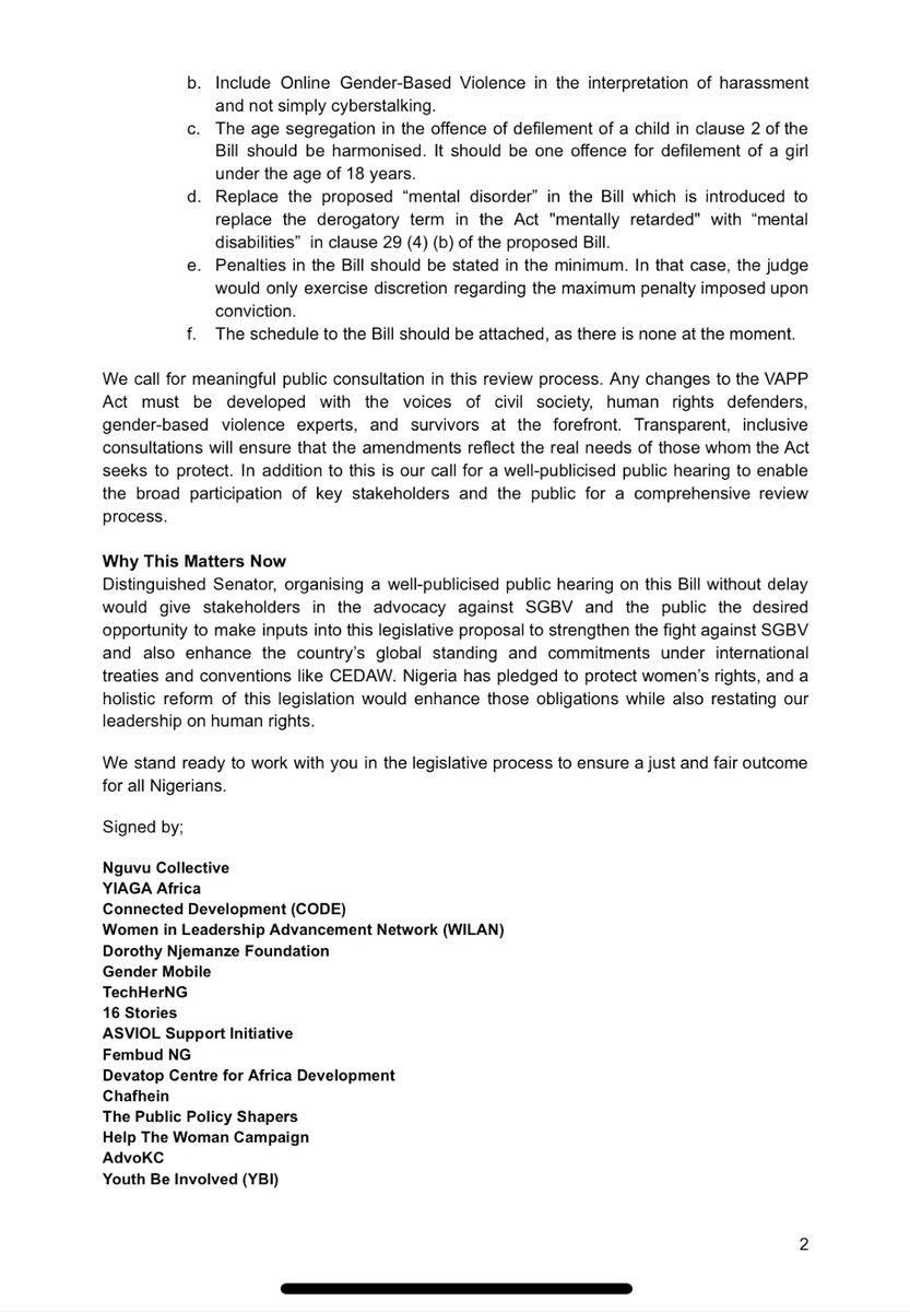 nguvucollective's tweet photo. A consortium of 15 CSOs in Nigeria, led by Nguvu Collective, have issued an open letter to @senator_jie to protect the country’s VAPP Act. Adopted in over 34 states since 2015, the Act has expanded protections for GBV survivors. https://t.co/YCkE3GJwru