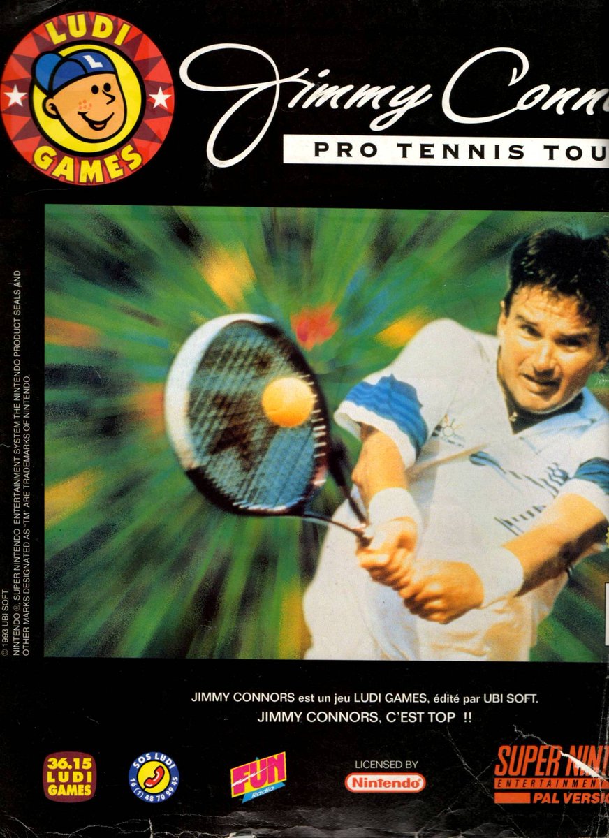AllmightoFranky's tweet photo. La publicité du jour,bonjour!De la pub qui sent bon les #80s #90s vues dans un #PlayerOne de 1993!Double-page pour #JimmyConnors Pro Tennis tour sur #Snes, #T2TheArcadeGame sur #Megadrive et l'inoubliable #TMNTIV sur #Snes!! #retro #retrogaming #oldschool!!! https://t.co/r0vIGkvjbU