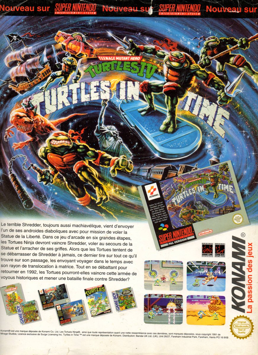 AllmightoFranky's tweet photo. La publicité du jour,bonjour!De la pub qui sent bon les #80s #90s vues dans un #PlayerOne de 1993!Double-page pour #JimmyConnors Pro Tennis tour sur #Snes, #T2TheArcadeGame sur #Megadrive et l'inoubliable #TMNTIV sur #Snes!! #retro #retrogaming #oldschool!!! https://t.co/r0vIGkvjbU