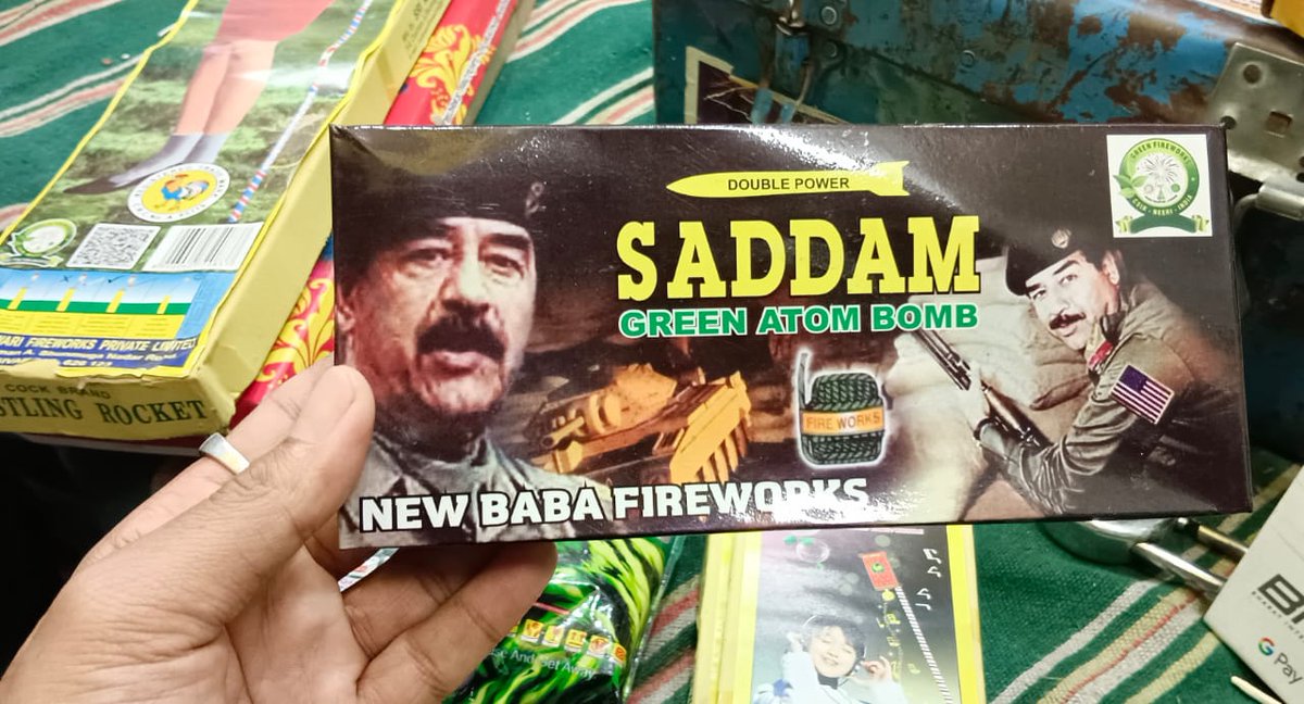 Indian creativity at its peak...!  
Whoever named this packet must have studied world history thoroughly..!  

PS: Found this packet at a shop while buying firecrackers for my nephew!"