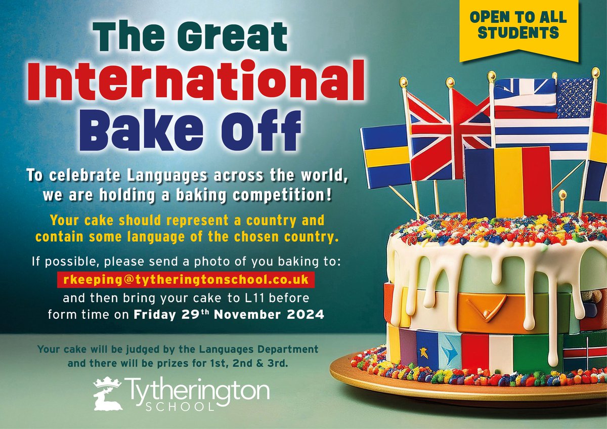 Calling all bakers! Get involved in our International Bake Off competition 🌏 #tythyinternationalbakeoff
