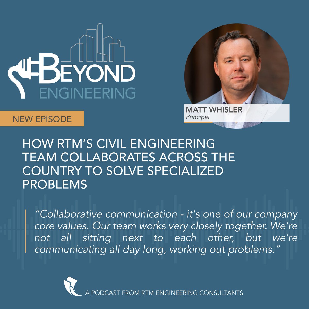 RTM_ENG's tweet image. RTM Principal Matt Whisler is back for another great conversation on how our civil teams collaborate nationwide in tackling unique project challenges. Listen to our newest episode here: hubs.ly/Q02Xd3Pj0
#RTMengineering #BeyondEngineering #civildesign #stormwaterdesign