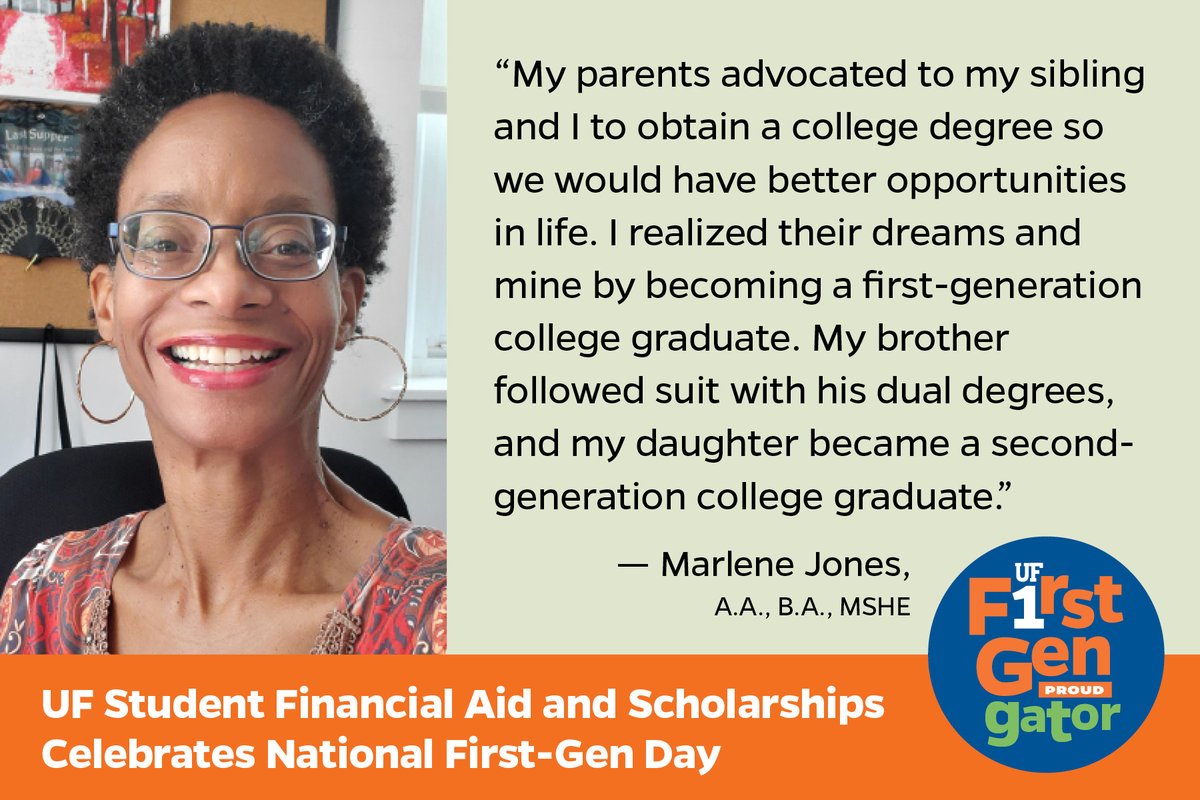UF is celebrating First-Gen Week where we honor everyone in the UF community who are the first in their families to attend college. Read about some SFA staff and students' first generation experiences at sfa.ufl.edu/first-gen-day #FirstGenUF