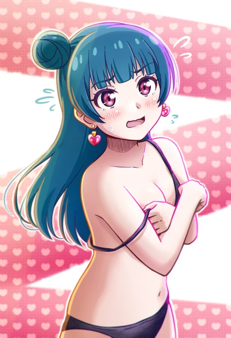 【#いいおなかの日】
 
おへそ丸出しな下着姿🤤ムフフ
ヨハちゃんかわいいよヨハちゃん!
#Aqours #幻日のヨハネ #津島善子 