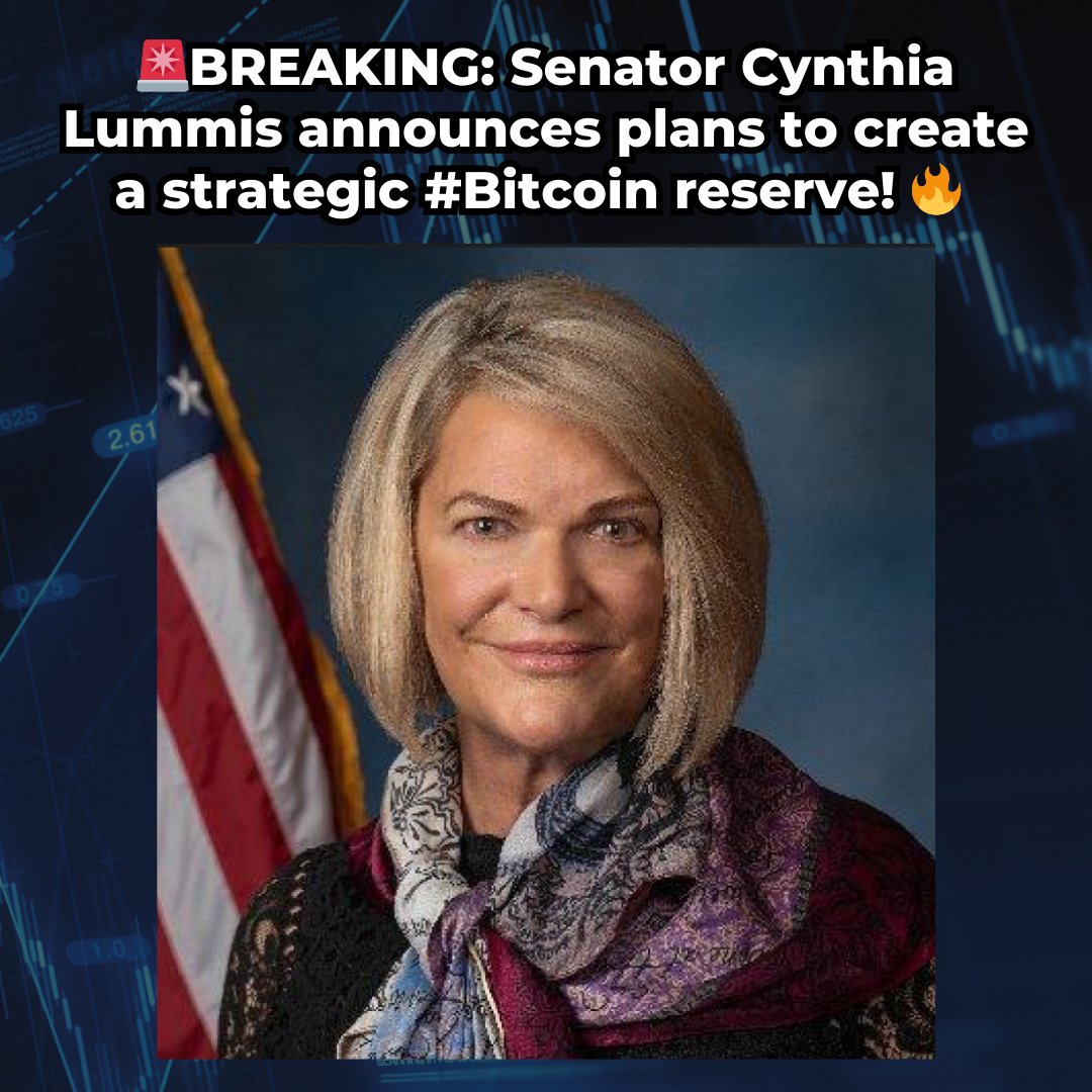 glitchcapitall's tweet photo. 🚨BREAKING: Senator Cynthia Lummis announces plans to create a strategic #Bitcoin reserve! 🔥 Could this be the push that sends BTC to a new all-time high? 🚀💥 #CryptoNews #BitcoinRising
#fyp #glitchcapital #investing #finance #invest #trading #crypto #stocks #business #forex https://t.co/qUVfUn5Rd8