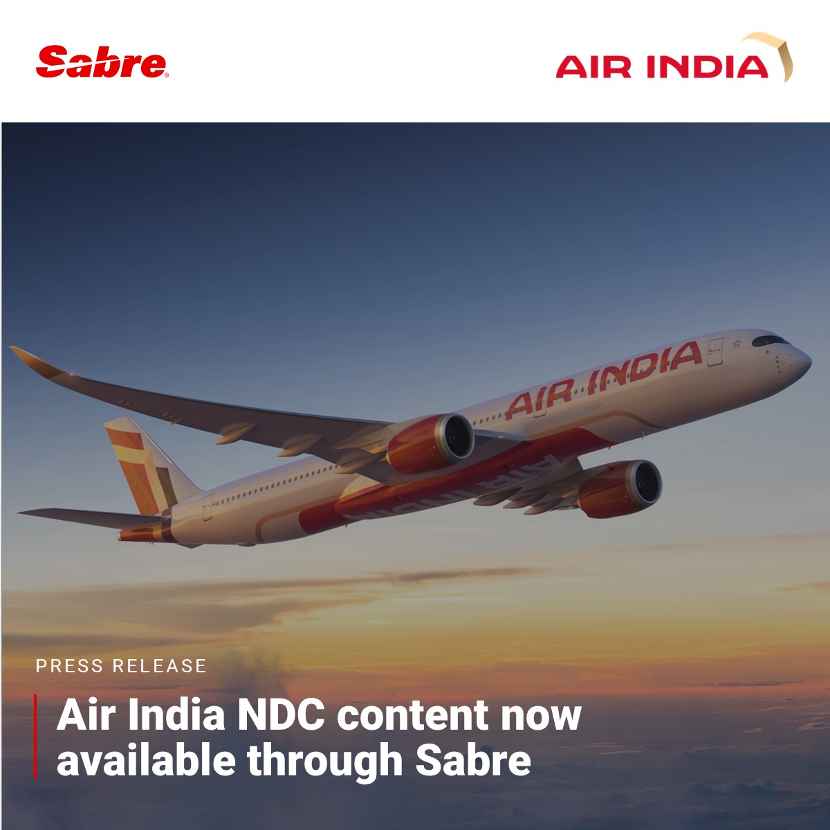 Sabre_Corp's tweet image. @airindia #NDC content is now seamlessly accessible to travel agencies and corporations through our global #multisource marketplace. Learn more 👉 bit.ly/4fCJ4Kh #TogetherWeMakeTravelHappen