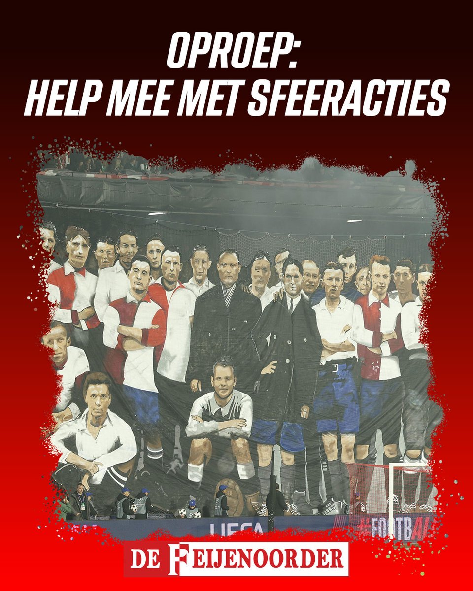 DeFeijenoorder's tweet image. 𝗪𝗶𝗹 𝗷𝗶𝗷 𝗷𝗼𝘂𝘄 𝘀𝘁𝗲𝗲𝗻𝘁𝗷𝗲 𝗯𝗶𝗷𝗱𝗿𝗮𝗴𝗲𝗻 𝗮𝗮𝗻 𝗼𝗻𝘇𝗲 𝘀𝗳𝗲𝗲𝗿𝗮𝗰𝘁𝗶𝗲𝘀?
Als sfeerteam zijn wij altijd opzoek naar enthousiaste kameraden die ons willen helpen bij de voorbereidingen en uitvoering van onze sfeeracties. Heb jij ook zo genoten van de actie…