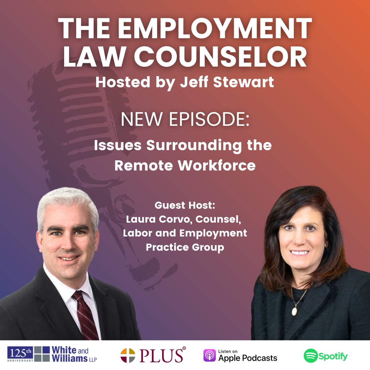 In this week’s episode of the Employment Law Counselor podcast, host Jeff Stewart is joined by Laura Corvo for a discussion concerning the issues employers have surrounding remote work.

#LaborandEmployment #RemoteWork #WW125Years #PLUS

loom.ly/0p-Gq4U