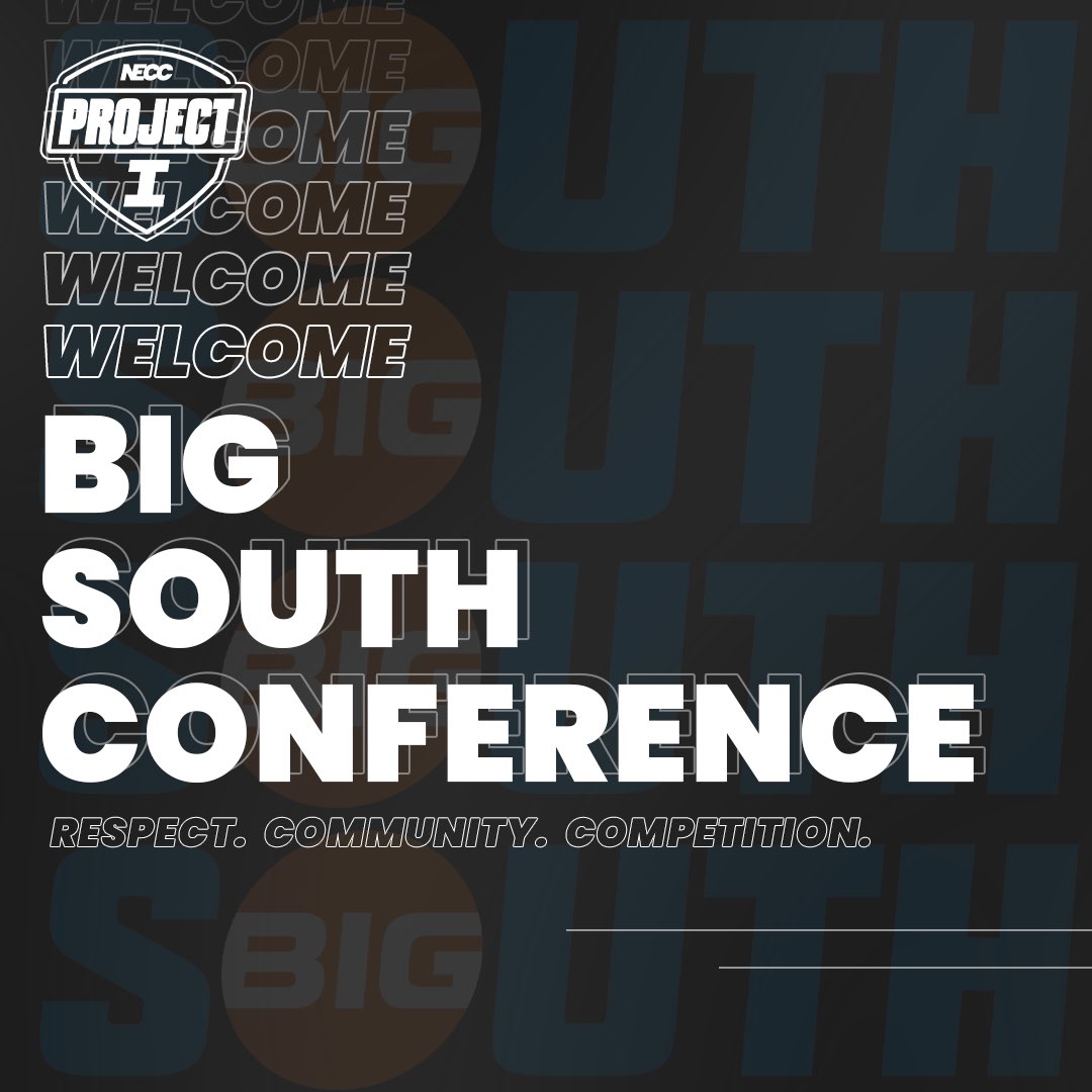 ProjectIEsports's tweet photo. 🚨 CONFERENCE ANNOUNCEMENT 🚨

We're proud to welcome the membership of the @BigSouthSports to compete in Project I during the inaugural season of competition! 🎮 https://t.co/5BvkUylYUR
