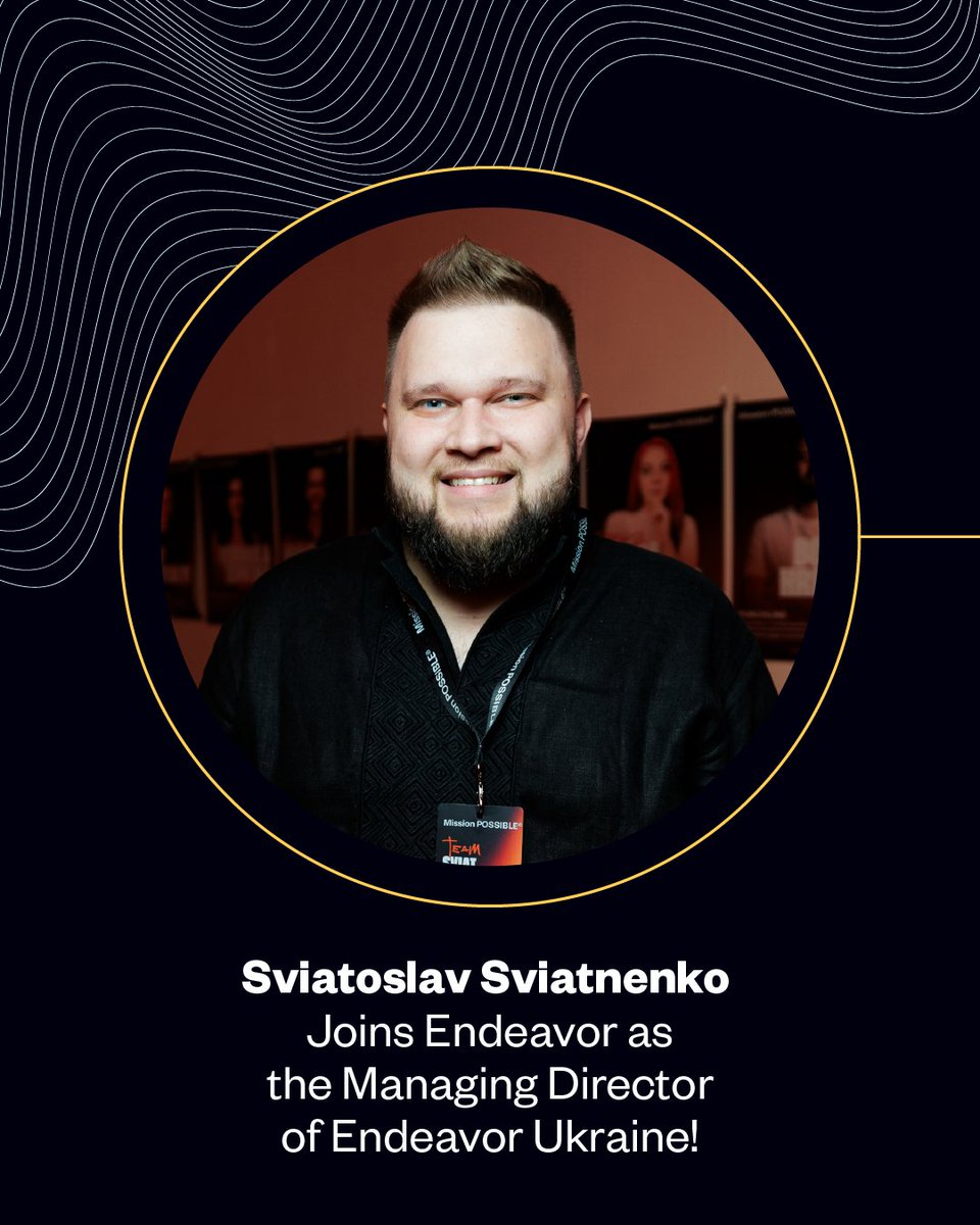 endeavor_global's tweet image. Sviat Sviatnenko is a key leader in Ukraine's tech community. He built INNOV8 amid wartime challenges, driving initiatives like @seedsofbravery_. Now, as Managing Director of Endeavor Ukraine, he's on a mission to grow the tech ecosystem, empowering a vibrant post-war economy. 🇺🇦