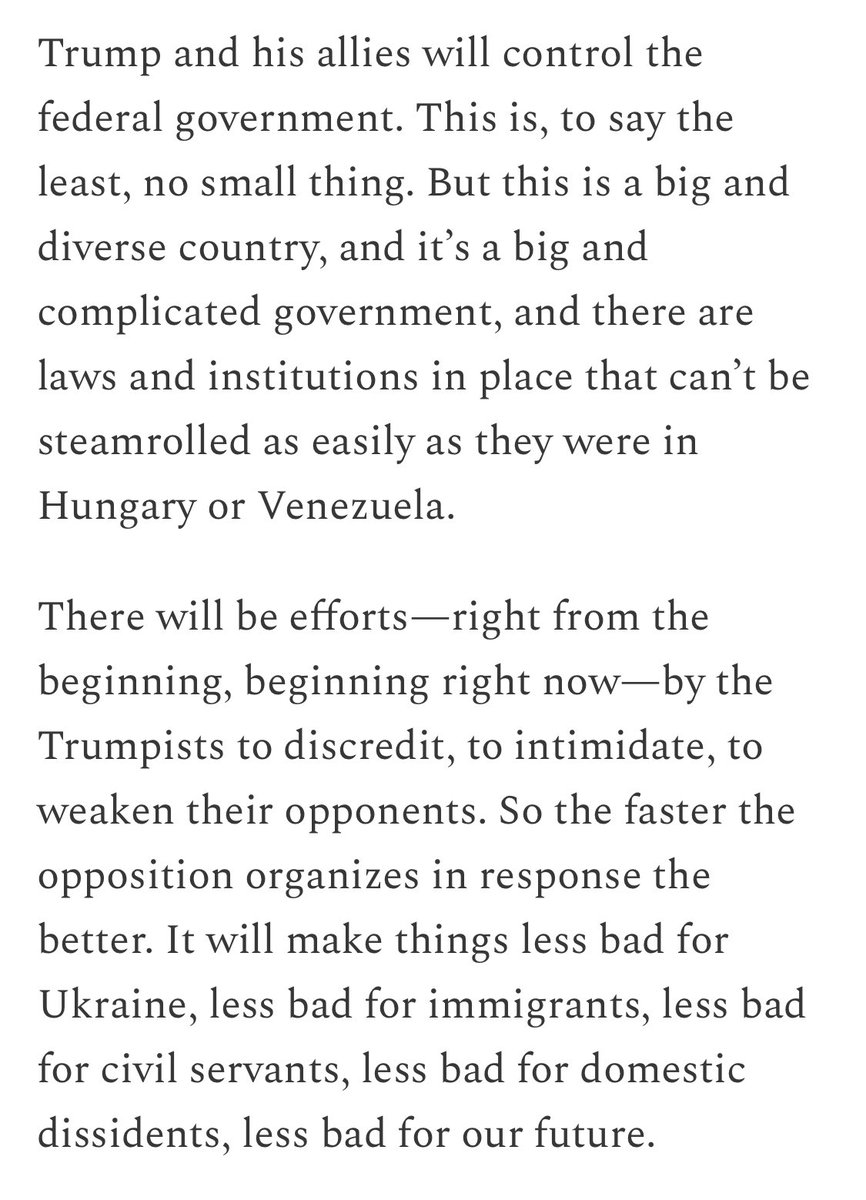 whstancil's tweet photo. Gotta hand it to Bill Kristol, who is extremely clear-eyed about our priorities now. The backlash to Trump needs to start immediately. He won an election, by a little. He’s not a king now. https://t.co/uvIIfEFWEe
