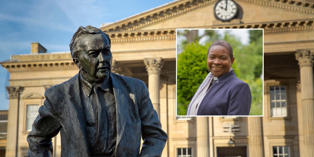HuddersfieldUni's tweet photo. NEWS: We're excited to welcome @DoverBishop later this month for our annual Harold Wilson guest lecture. Rt Revd Rose Hudson-Wilkin, Church of England's first black female Bishop, will deliver a one-hour lecture titled 'And who is my neighbour', book now: https://t.co/KlJ3gl4j71 https://t.co/uJ8vLlekFg