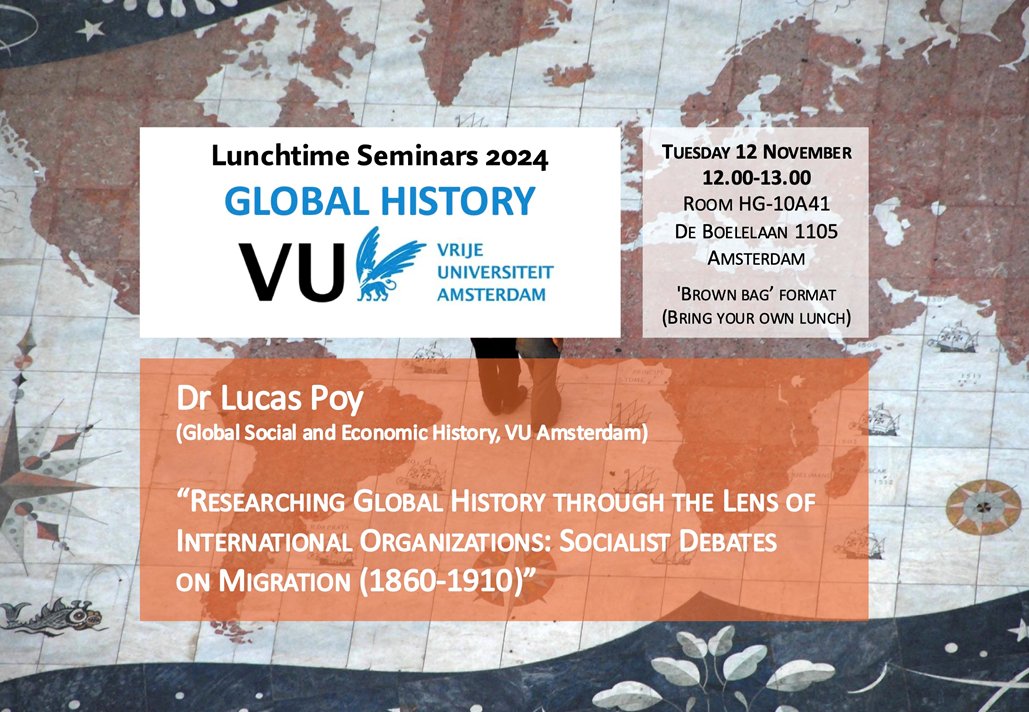 Next week I'll be presenting my current book project in our very own lunch seminar series at VU Amsterdam.