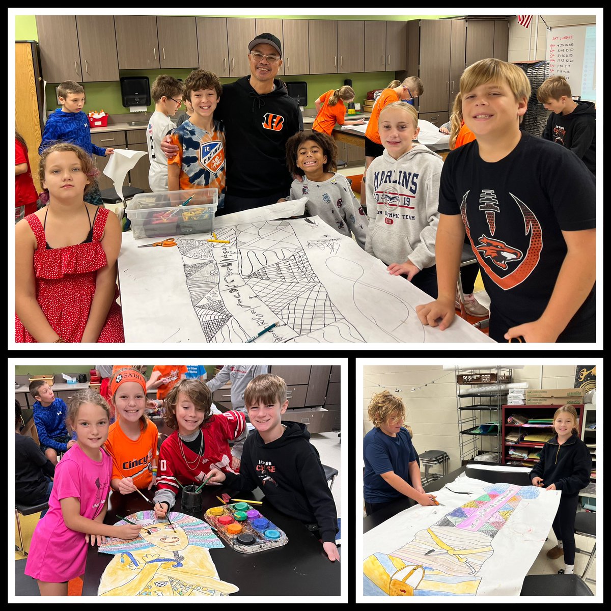 4ths study Ancient Egyptian art w <a href="/johnlanzador/">john lanzador</a> over the past few weeks. Nice work, Kids! <a href="/FHSchools/">FHSD</a>