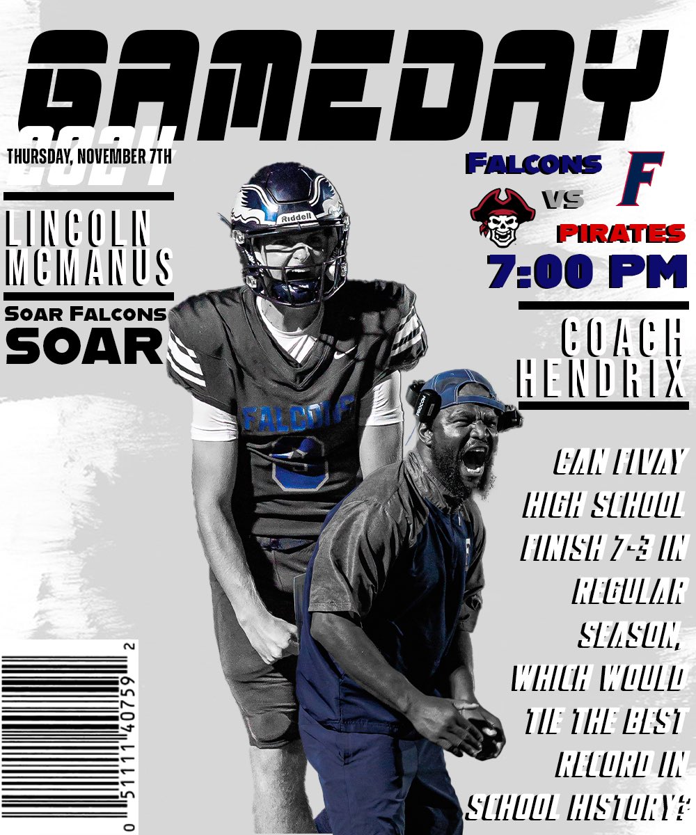 🚨GAME DAY🚨
🆚 Pasco
🕖 7:00pm
📍Fivay High School
🎟️ gofan.co/app/school/FL2…