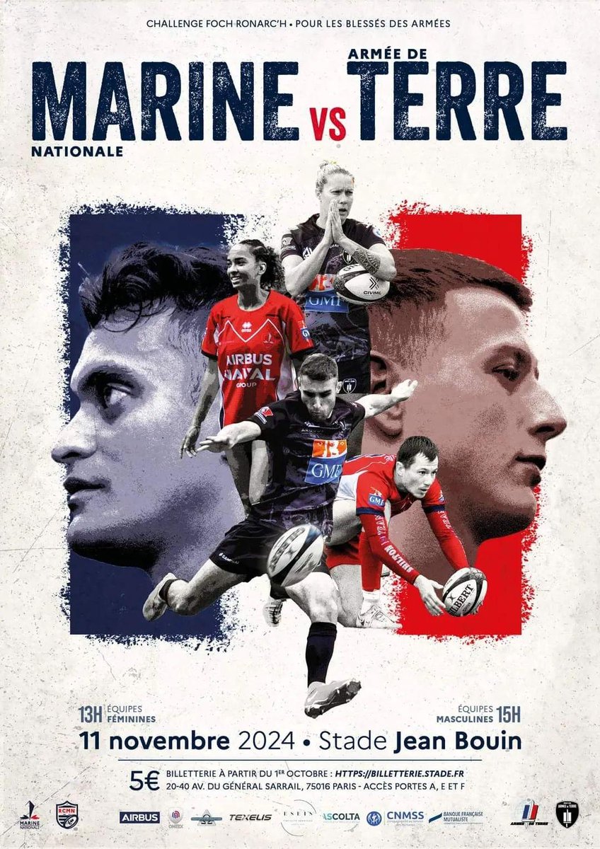 Cebounet58's tweet photo. Pour les gens qui veulent voir un match de rugby entre les équipes de l'armée de terre contre la marine le 11 novembre a partir de 13H https://t.co/SiyamUonQN