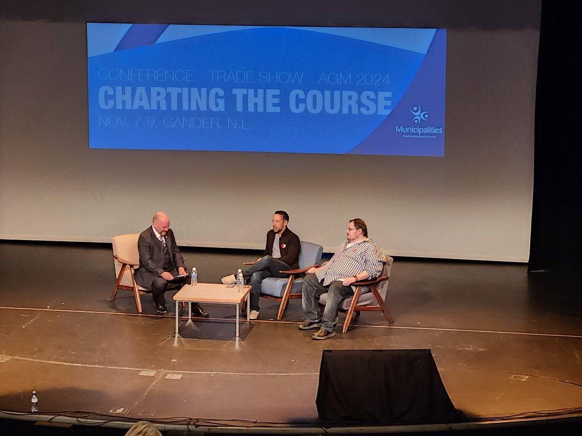 Shaun Majumder, Mayor Norman, and Brad are having a fireside chat about the cool things happening in Burlington, NL! <a href="/MunicipalNL/">MNL</a>