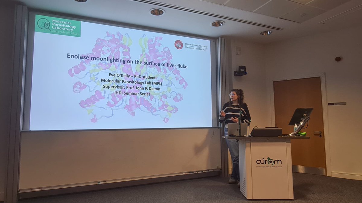 Molecular Parasitology at the University of Galway (@mpl_uniofgalway) on Twitter photo 🌟Fabulous talk by our talented PhD student <a href="/EveOKelly3/">Eve O’Kelly</a> at the Institute for Health Discovery and Innovation seminar series 'Novel Approaches in the Study and Treatment of Diseases' this morning on the liver fluke Fasciola hepatica enolase. 🌟 🌟Fabulous talk by our talented PhD student <a href="/EveOKelly3/">Eve O’Kelly</a> at the Institute for Health Discovery and Innovation seminar series 'Novel Approaches in the Study and Treatment of Diseases' this morning on the liver fluke Fasciola hepatica enolase. 🌟