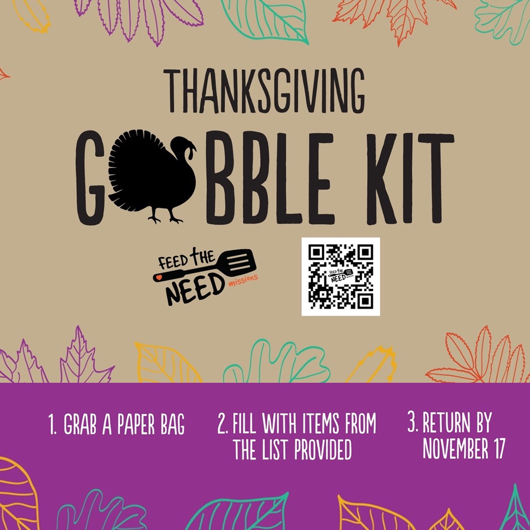RiverValleyTX's tweet photo. 🍂 This Thanksgiving, we are partnering with Feed The Need Missions with their Gobble Kit meal bags. Kits are located at Connections Corner at River Valley. Return by November 17th. #MyRiverValley #ReachingHelpingConnecting #FeedTheNeed https://t.co/dD6mejY1Pa