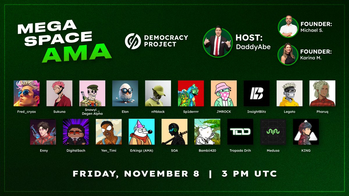 DemocracyProj22's tweet image. THE BIG DAY AHEAD.   
⏰November 8th, 3 PM UTC
Set your reminders below 👇