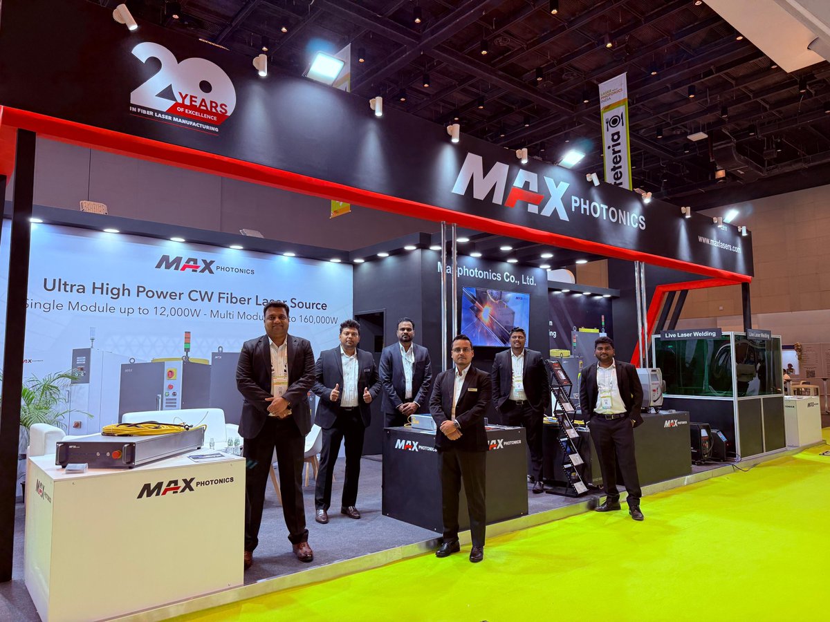 Maxphotonicsofc's tweet image. Kicking off day one of #LWOPIndia with our powerhouse #Maxphotonics team, all set to dazzle and shine!🎉

Booth No. LB11
Nov 7 - 9, 2024
Jio World Convention Centre
#Mumbai #India #LWOP #laserwelding #lasercutting #lasermarking #lasercleaning #laser #handheldlaserwelding #welding