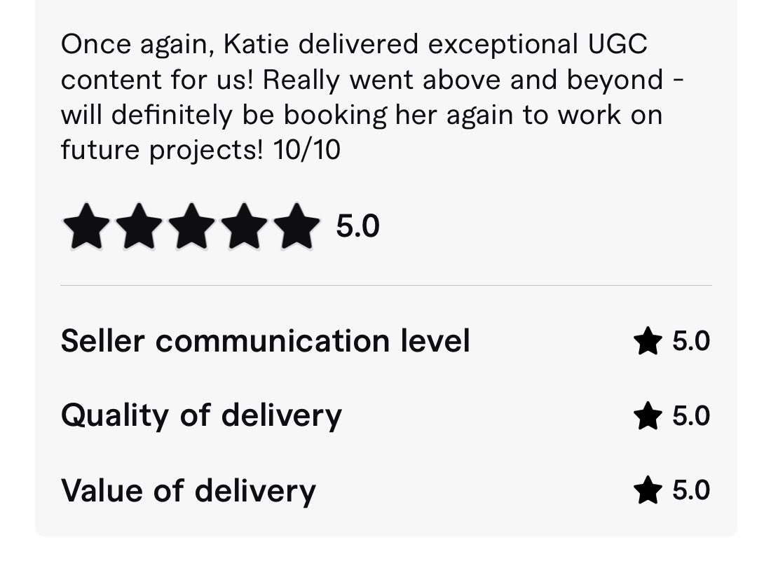 Most recent review from a repeat client 🥰 

#ukugccreator #ukugccreators #ukugc