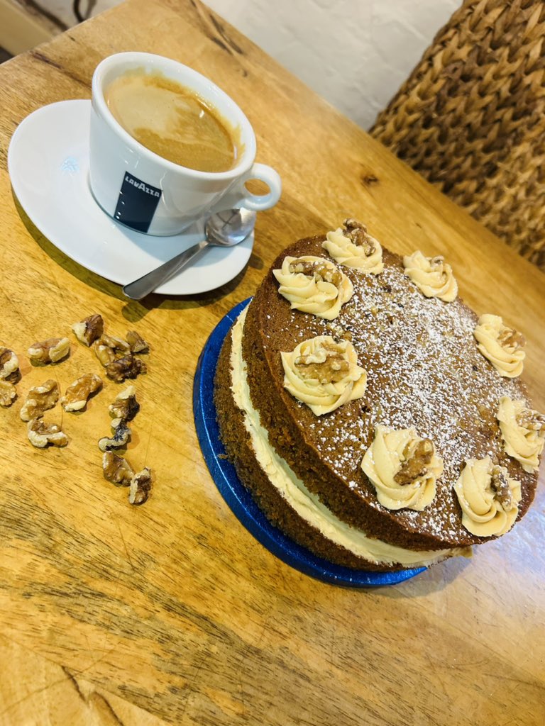 SparrowsTearoom's tweet image. ☕️ Coffee &amp;amp; Walnut Cake ☕️

Sarah has been busy trying out a new recipe using Lavazza Coffee fresh from the machine … 😋 

#sparrowstearoom #bishtonhallandgardens #coffeeandwalnutcake #homemade #baking
