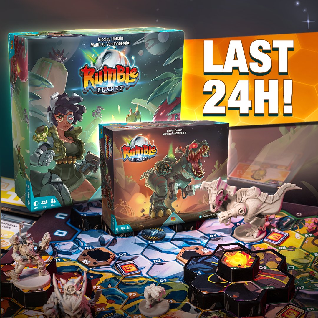 📢 You've got just 24 hours to participate in the Rumble Planet campaign on Gamefound! 

➡ gamefound.com/en/projects/an…

#ReadyToRumbleP #RumblePlanet #Gamefound