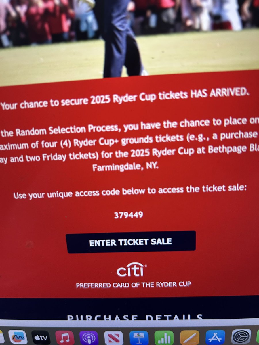 bzap62's tweet photo. What an absolute horrible experience trying to buy Ryder Cup tickets. After waiting in the queue I can’t even LOOK at how insane the prices are. 

Shame on everyone involved in this event, and pricing out the average fan @rydercup @SeatGeek https://t.co/RpJNp2RFkm