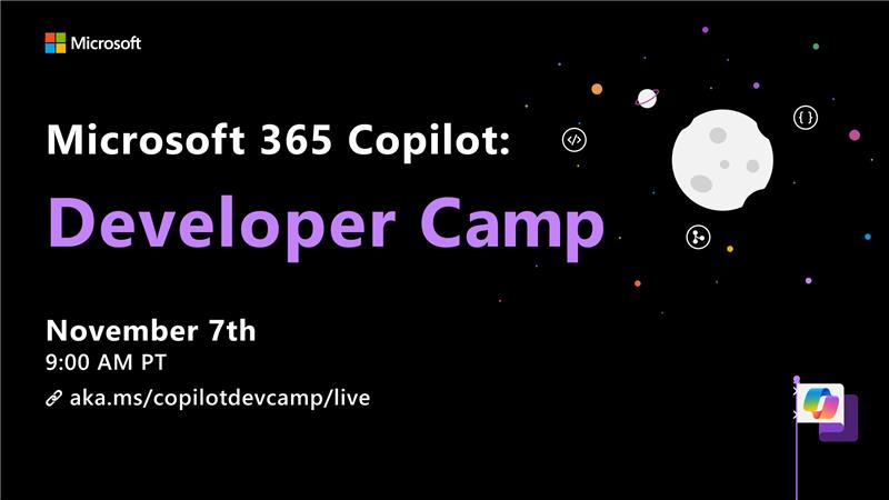 Microsoft365Dev's tweet image. Today&apos;s the day! Join us live at 9:00 AM PT to learn how to build Microsoft 365 Copilot agents, hear from the leaders behind Microsoft&apos;s developer tools, and more: msft.it/6016WwDCk

#Microsoft365Dev #Copilot #AI