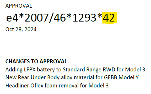 eivissacopter's tweet photo. 🇪🇺 Tesla Type Approval for Model 3/Y with standard battery pack aka #VC42 is out!
Introduction of the...
2025 #Model3 RWD with the new "LFPX" battery pack!
https://t.co/ICNLxEU669 https://t.co/JxAGbb8Vj5