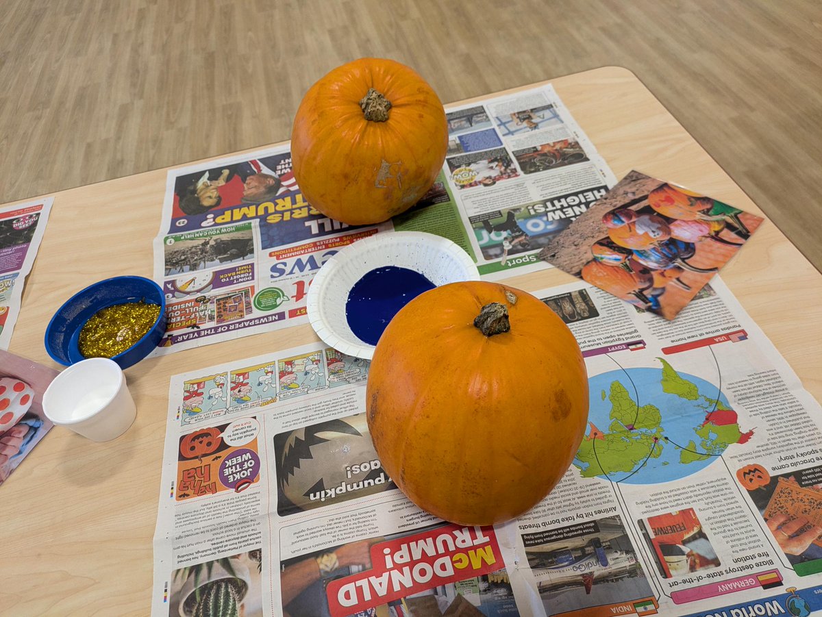 We are all set to welcome our families to our EYFS art workshop.  We can't wait to see the finished pumpkins. 🎃🎨🥰