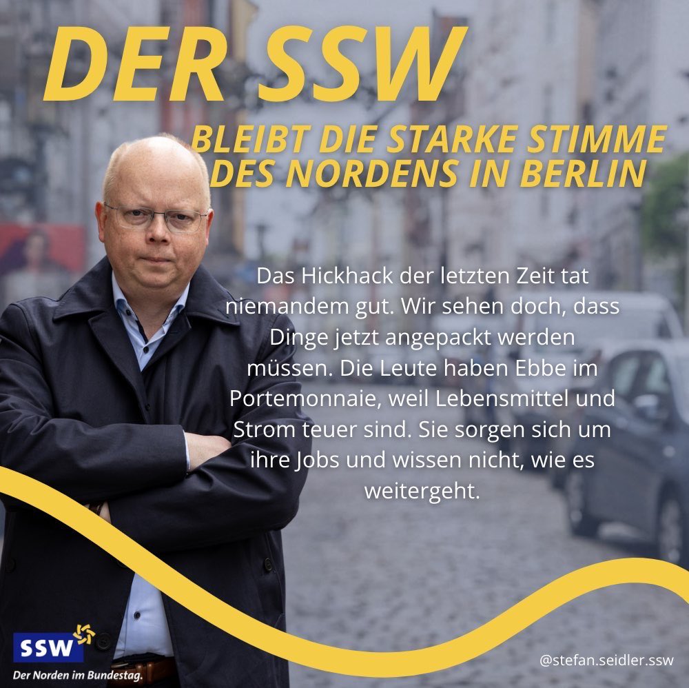 Nach dem Ampel-Aus: Der #SSW bleibt die starke Stimme des Nordens in Berlin. 

stefan-seidler.info/2024/11/07/sei…