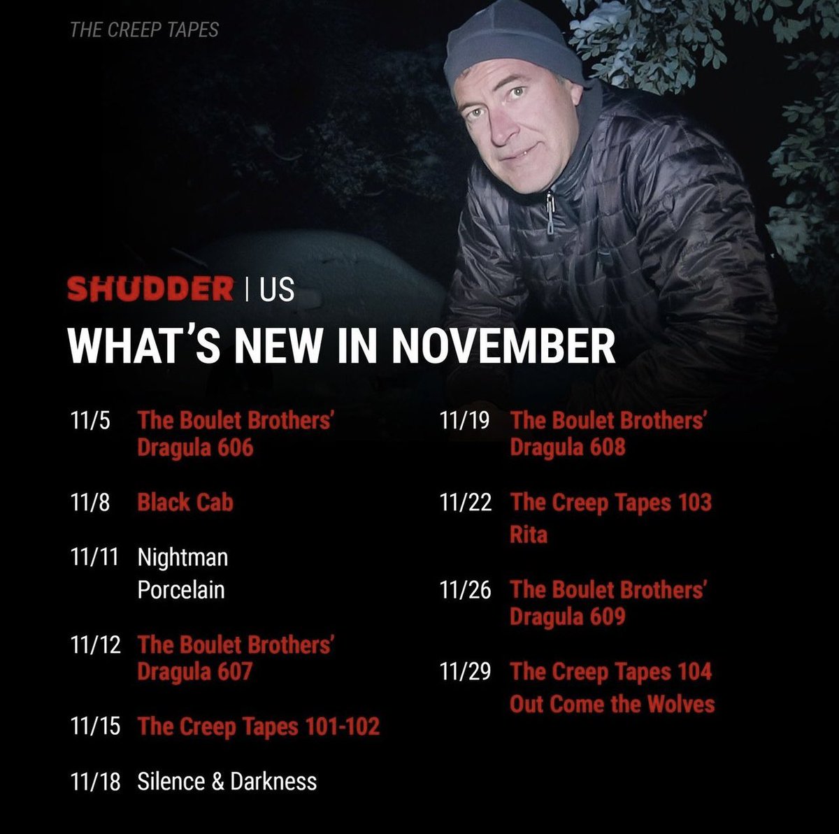 “Out Come the Wolves” hits <a href="/Shudder/">Shudder</a> Nov 29th. 

Cinematography by <a href="/ChristianBielz/">Christian Bielz</a> 🎥