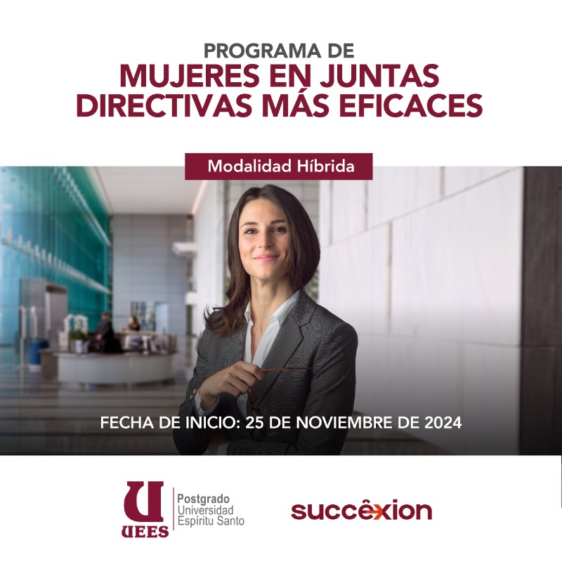 PostgradoUEES's tweet photo. 🌟 Empoderamos a las mujeres en la toma de decisiones 🌟
El programa Mujeres en Juntas Directivas más Eficaces, promueve la Economía Violeta y la participación femenina en juntas, con enfoque en gobernanza, sostenibilidad y gestión de riesgos para decisiones diversas y efectivas.