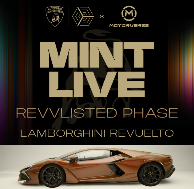 TheMotorverse's tweet photo. RevvList [General] Mint is LIVE! 🏁

Mint Window: 6 Hours.

THE OFFICIAL MINT PAGE:

https://t.co/hb0RjZFN7R https://t.co/0N5Yw60gcy