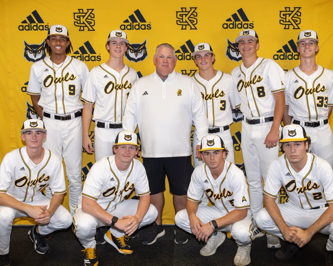 Jon (Kennesaw State Superfan) (@ksuowlhowl) on Twitter photo Here is the 2026 KSU Baseball Class from their visit last weekend!
From left to right starting in the back:
#9 <a href="/CGuillory_20/">Chris Guillory</a>, RHP, Newton HS
<a href="/11henryallen/">Henry Allen</a>, LHP, Baylor HS
<a href="/TylerVansumeren/">Tylervan07</a>, OF, Tift Co. HS
<a href="/GriffL06/">Griffin Long</a>, RHP, Sonoraville HS
#33 <a href="/ellis_alldredge/">Ellis Alldredge 2026</a>, RHP North Forsyth HS Here is the 2026 KSU Baseball Class from their visit last weekend!
From left to right starting in the back:
#9 <a href="/CGuillory_20/">Chris Guillory</a>, RHP, Newton HS
<a href="/11henryallen/">Henry Allen</a>, LHP, Baylor HS
<a href="/TylerVansumeren/">Tylervan07</a>, OF, Tift Co. HS
<a href="/GriffL06/">Griffin Long</a>, RHP, Sonoraville HS
#33 <a href="/ellis_alldredge/">Ellis Alldredge 2026</a>, RHP North Forsyth HS