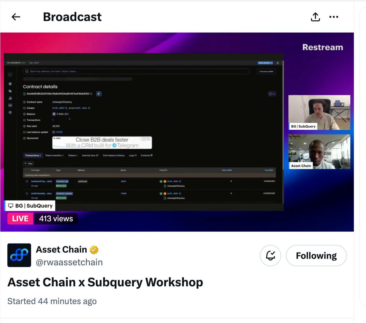 Asset Chain 🌍 (AI-RWA L1) tweet media