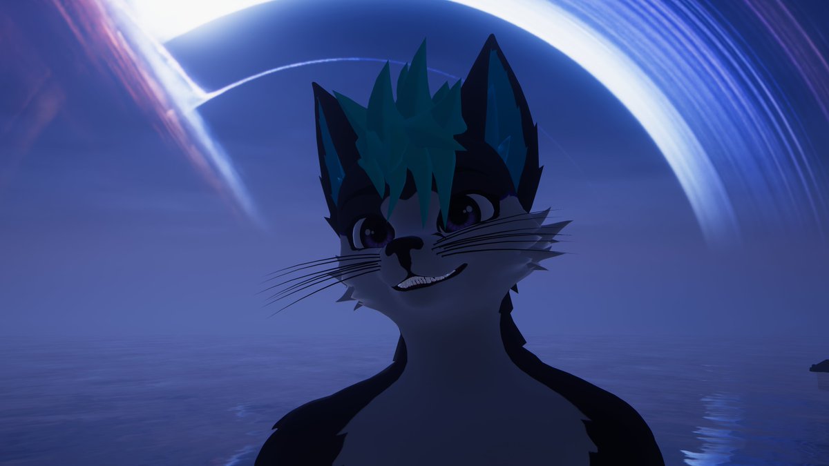 NuclearFox404's tweet photo. I've finally took the plunge and customised my own vrchat avatar.  I think its been a long time coming but I'm still very new to unity and blender so any help on clothing/accessories/shaders/textures is welcome ^^ https://t.co/KxlMCnWGz8