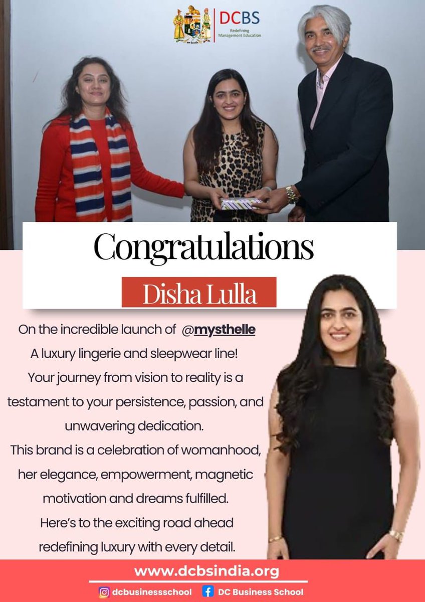 DcbsIndia's tweet photo. “Warm wishes and endless success to Disha Lulla on the launch of 'Mysthelle' — a luxury lingerie brand that embodies confidence, elegance, and empowerment. May this journey be filled with passion and persistence 💐

#Mysthelle #DishaLulla #LuxuryLingerie #EmpowerYourJourney https://t.co/6YNBKe3EvW