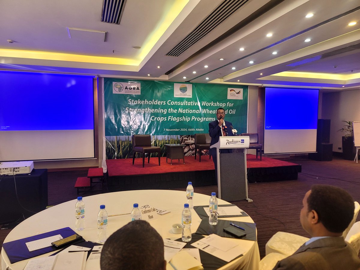 SolomonBenor's tweet photo. A workshop for strengthening national flagship programs successfully held in Addis.

Objectives of the workshop were to identify challenges and collect recommendations for effective implementation of the flagship programs.

The workshop was organized by the MoA, AGRA and GIZ. https://t.co/QfFrRwpyeo