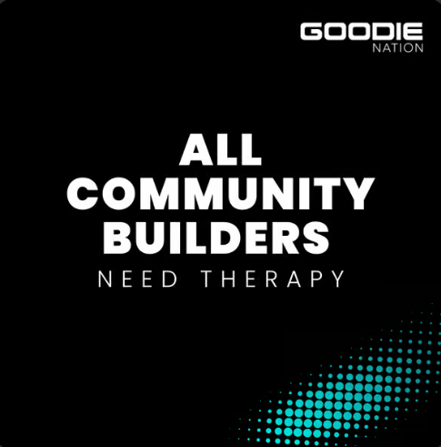 🚨 Calling all community builders! 🚨

Goodie Nation is hosting: “All Community Builders Need Therapy: The Last 5 Years in Tech.”

Today at Noon (EST) on Zoom, join a crew of community leaders as we unpack the highs, lows, and everything in between. 

 lu.ma/acnt-nov24