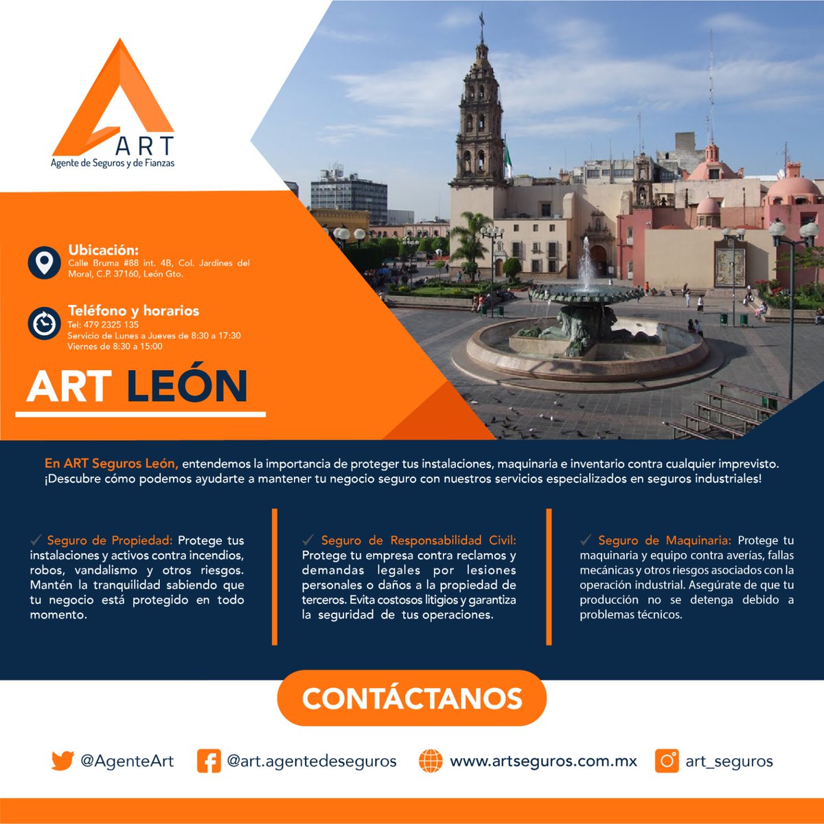 AgenteArt's tweet photo. ¡Protege tu futuro con los diversos servicios de Seguros que ART León tiene para ti! 🛡️ No esperes más, contáctanos hoy mismo en https://t.co/blURQsPKPr #ARTContigo #Seguros #Protección #Ofertas #Leon #Guanajuato https://t.co/gZitz362TA