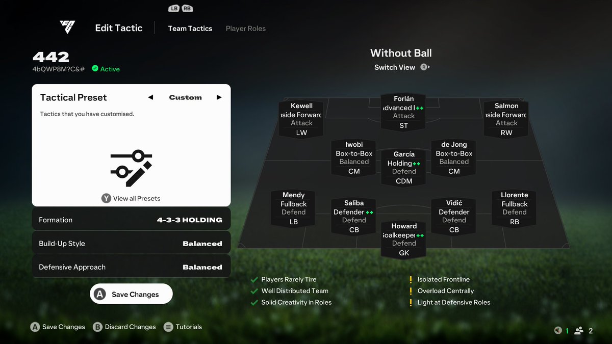 My 433(2) tactics let me enjoy FC 25 again

• ✅ Best tactics I’ve used so far
• ✅ Gives triangle passing options
• ✅ Attackers feel like they have space
• ✅ Solid defensively
• 🚨 Change depth to what YOU like
• 🚨 Test it for a few games

Tactics code - 4bQWP8M?C&amp;# 🫡