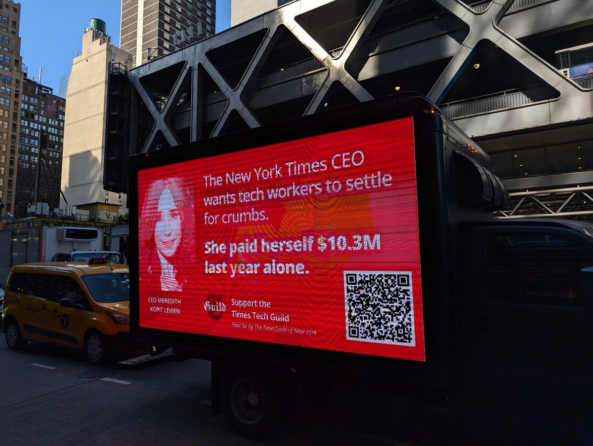 NewsGuild of New York (@nyguild) on Twitter photo Come join <a href="/NYTGuildTech/">New York Times Tech Guild</a> at the picket line and look for some messages from us about the hypocrisy of <a href="/nytimes/">The New York Times</a>. Fair contract now ! Come join <a href="/NYTGuildTech/">New York Times Tech Guild</a> at the picket line and look for some messages from us about the hypocrisy of <a href="/nytimes/">The New York Times</a>. Fair contract now !