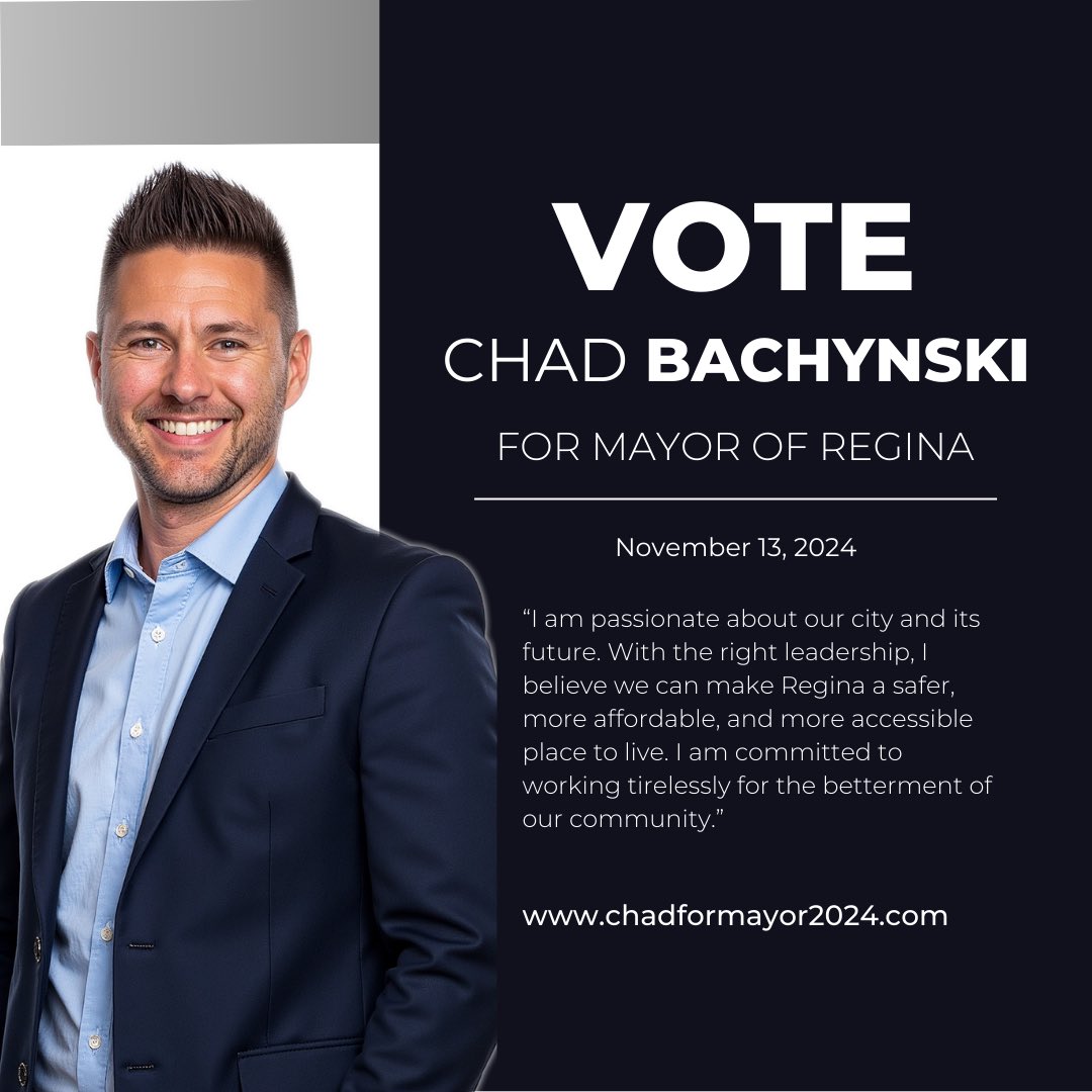 Let’s build a brighter future for Regina that’s works for everyone.
#regina #yqr #yqrvotes #yqrcc #chadformayor2024