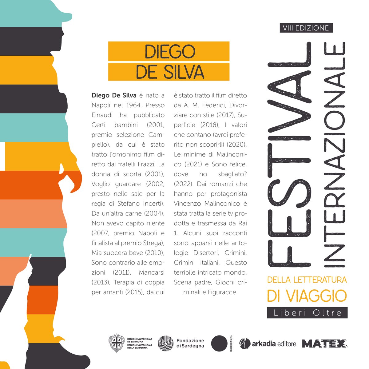 #DiegoDeSilva è uno di quegli autori che ti cattura dalla prima all'ultima pagina.

Al Festival Internazionale della Letteratura di Viaggio, il 30 novembre a #Cagliari, avremo l’occasione di incontrare uno degli scrittori contemporanei di maggior successo.