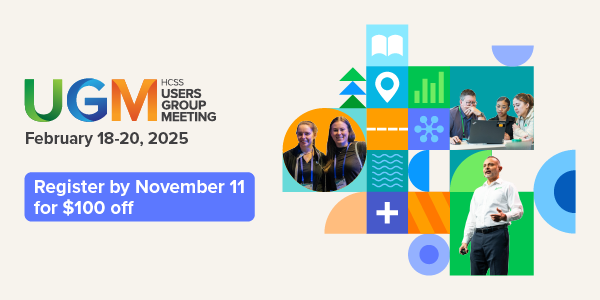 hcss's tweet image. Spots are filling up fast. Check out what the hype is all about and take $100 off when you register before 11/11 ugm.hcss.com

#HCSSsoftware #hcssUGM